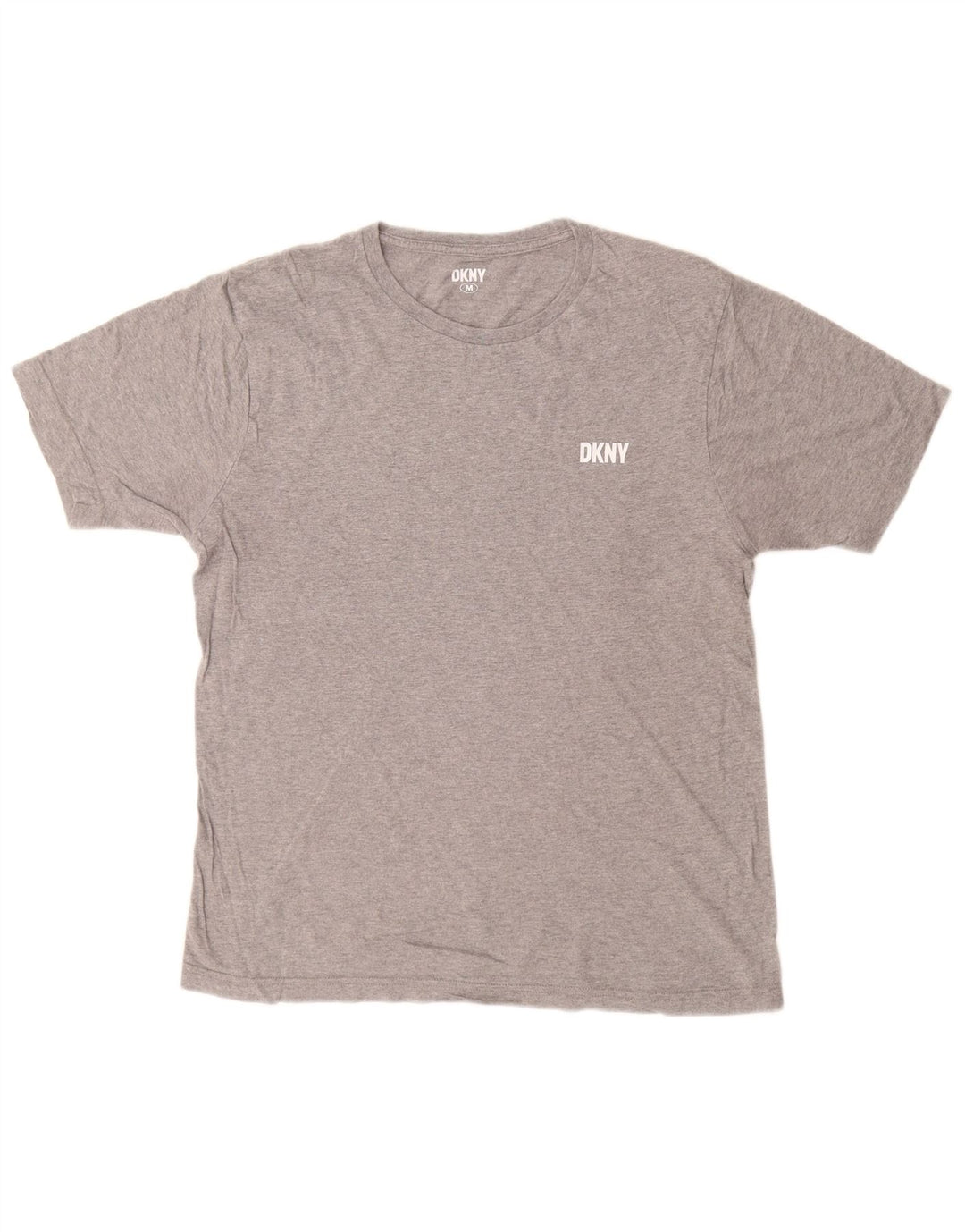 DKNY Camiseta para hombre Top de algodón moteado gris medio