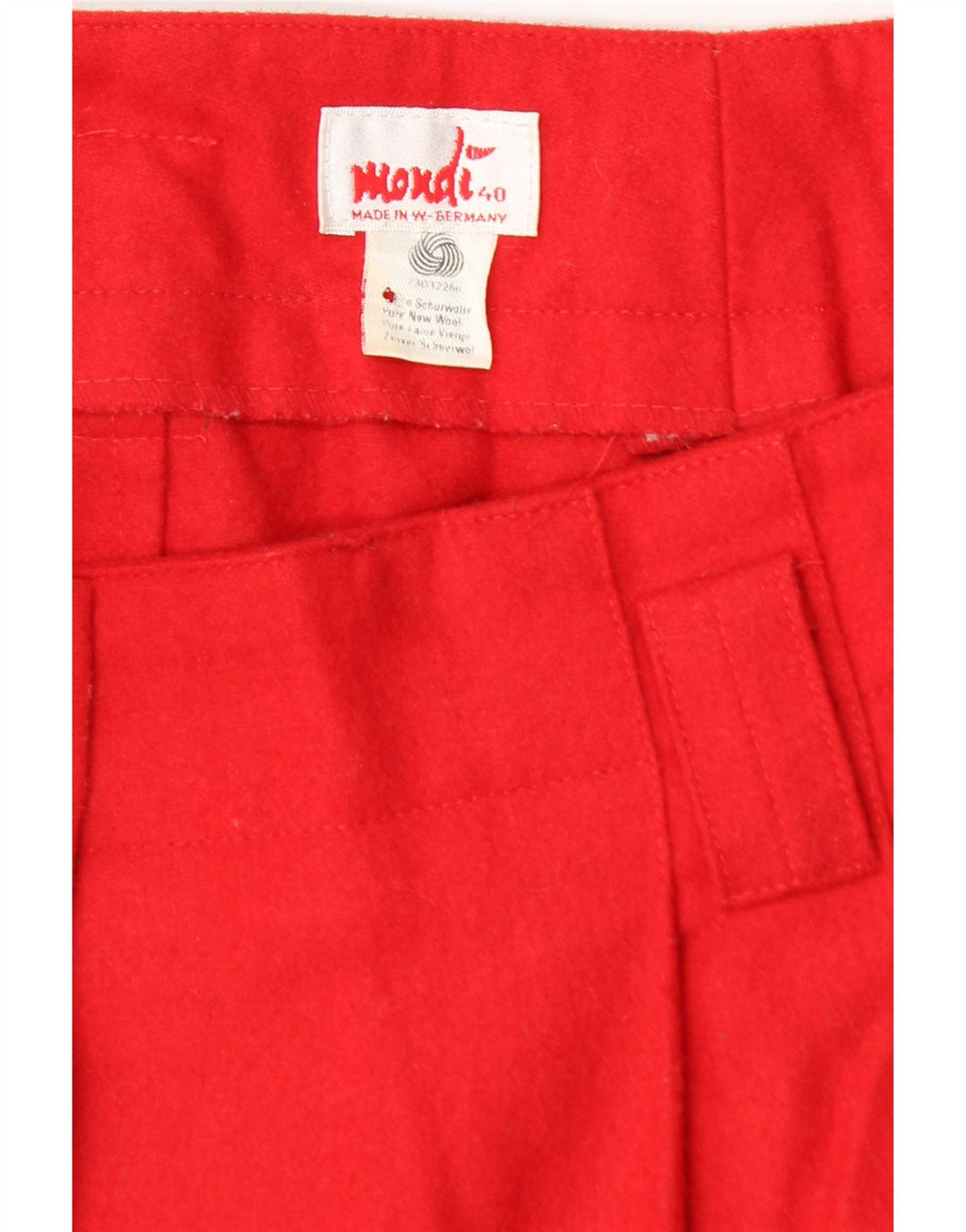 MONDI Pantalones casuales de cintura alta para mujer, holgados, EU 40 Medium W28 L30 Rojo