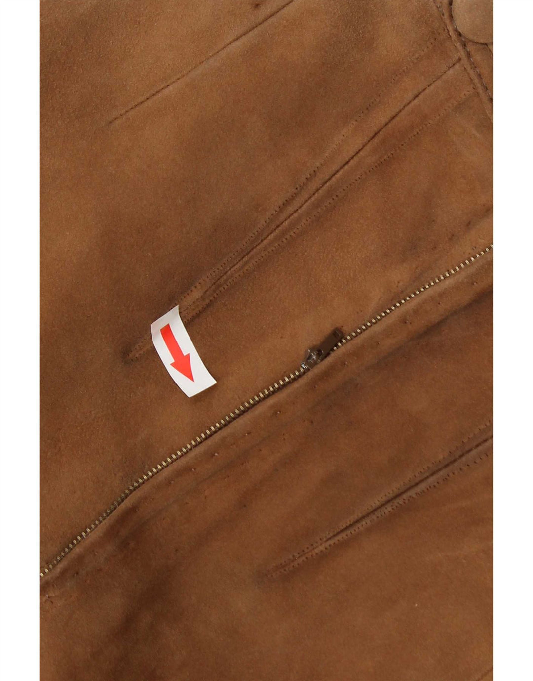 Falda de ante vintage para mujer W26 Pequeño Beige