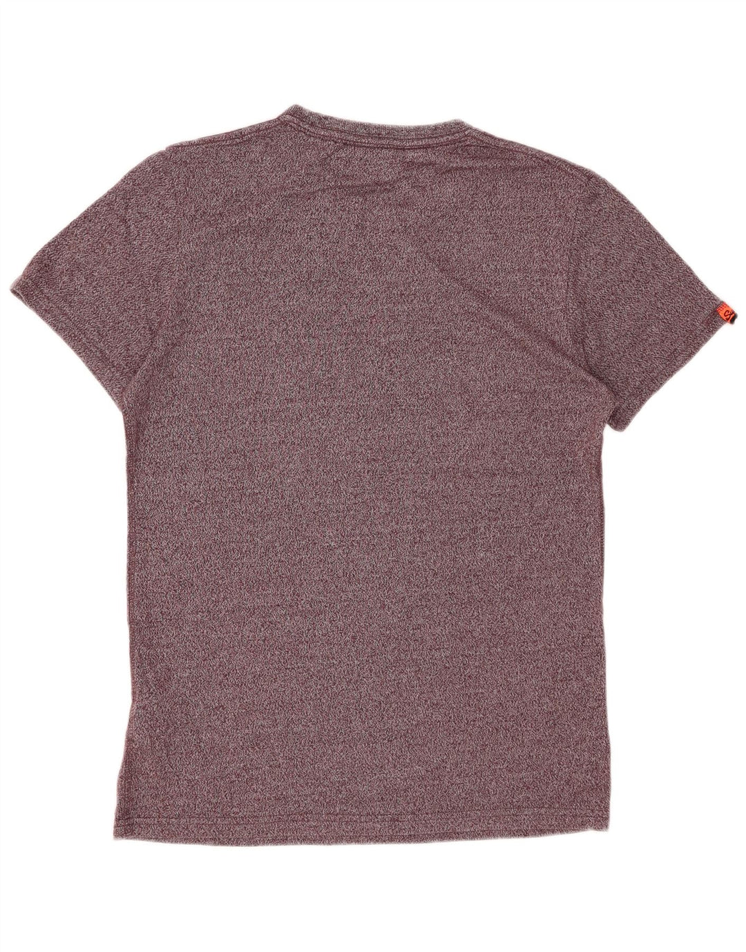 SUPERDRY Camiseta gráfica para hombre Top grande de algodón moteado en color burdeos