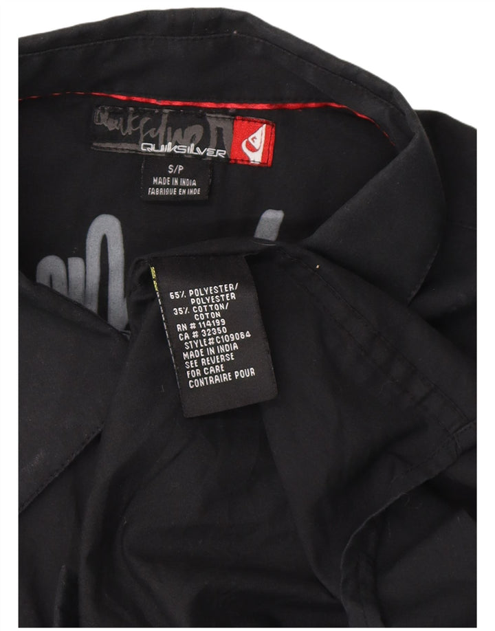 Quiksilver Hombre Camisa Gráfica Pequeña Poliéster Negro
