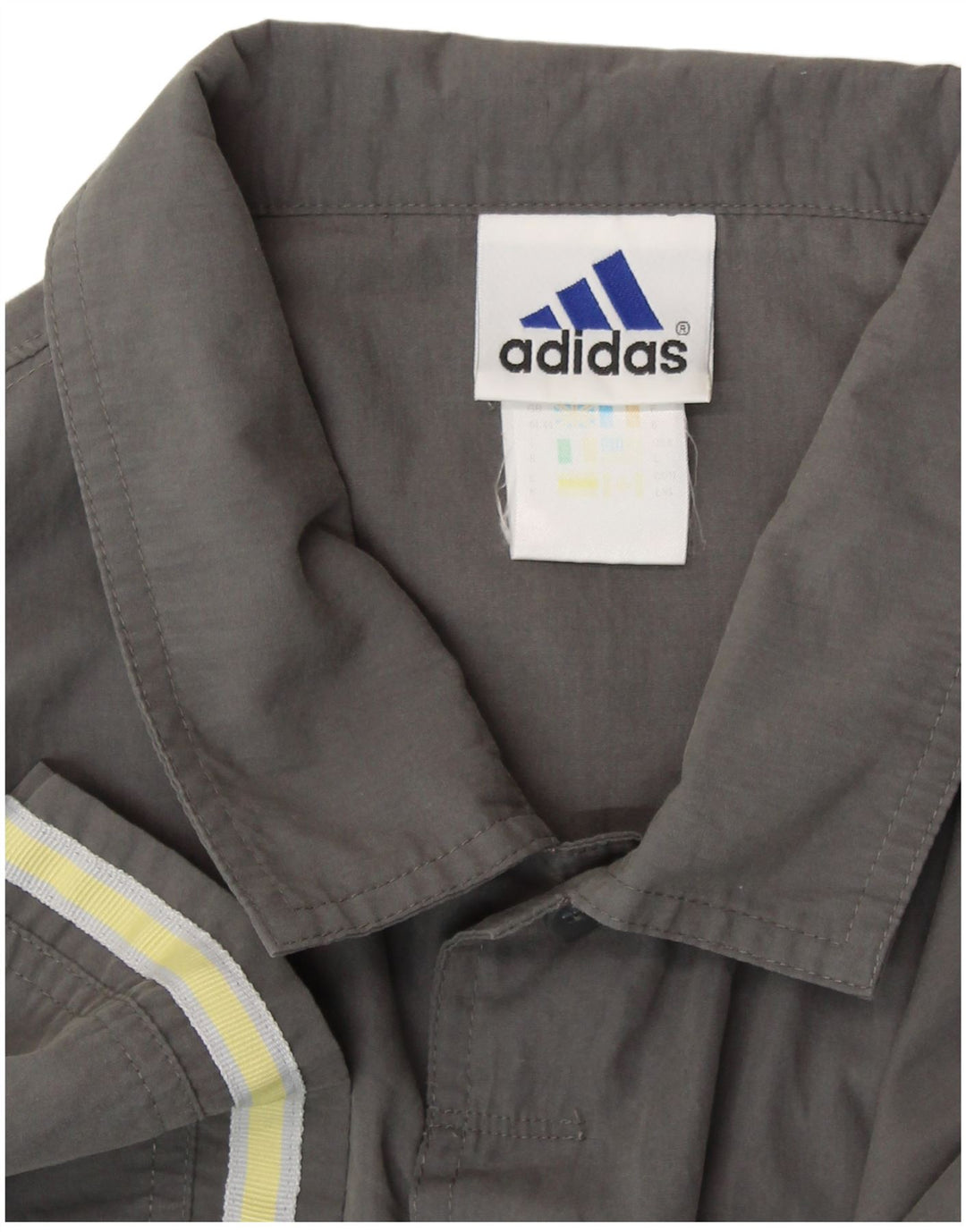 ADIDAS Camisa de manga corta para hombre UK 44/46 Grande Gris Algodón