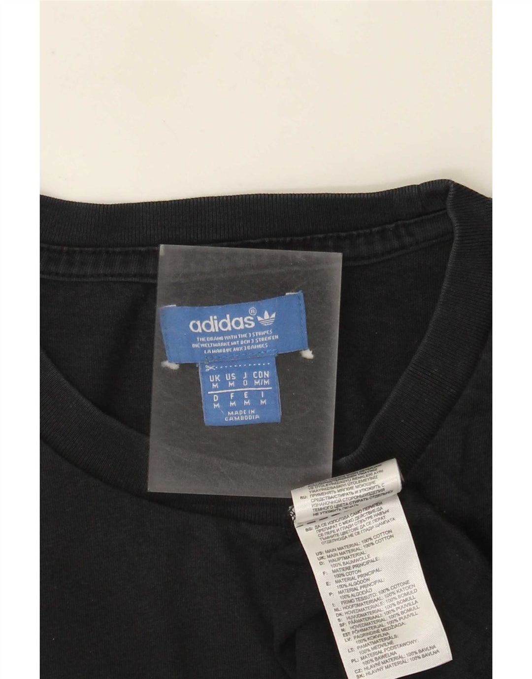 Adidas - Camiseta gráfica para hombre, talla mediana, algodón negro