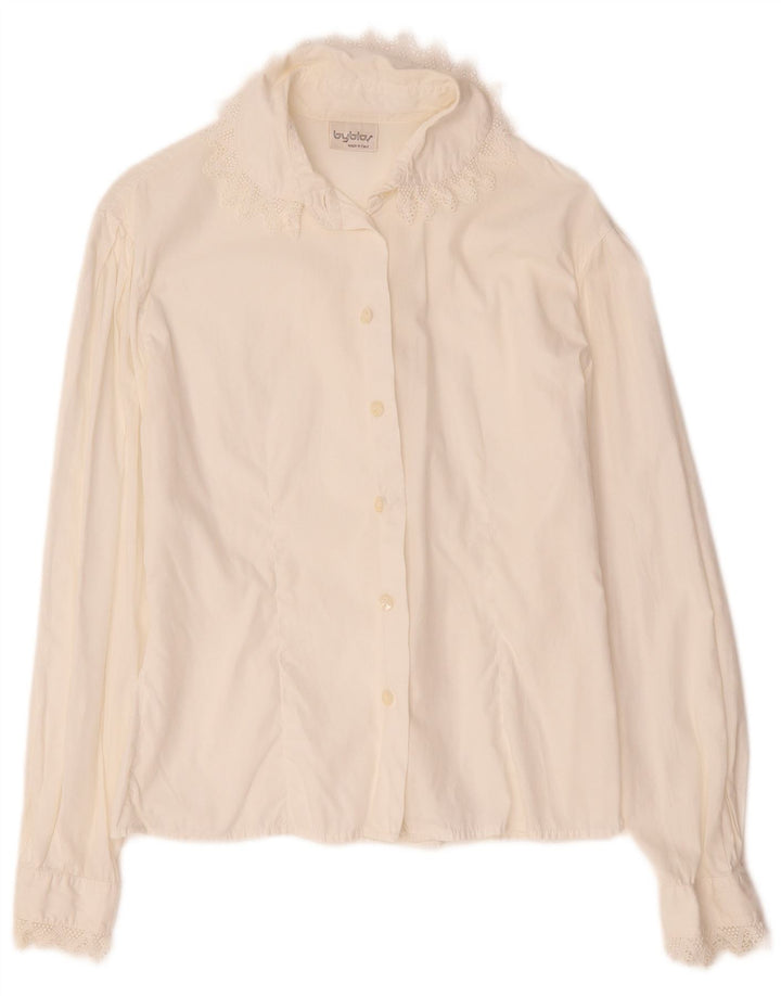 Blusa tipo camisa para mujer Byblos UK 44 Medium White