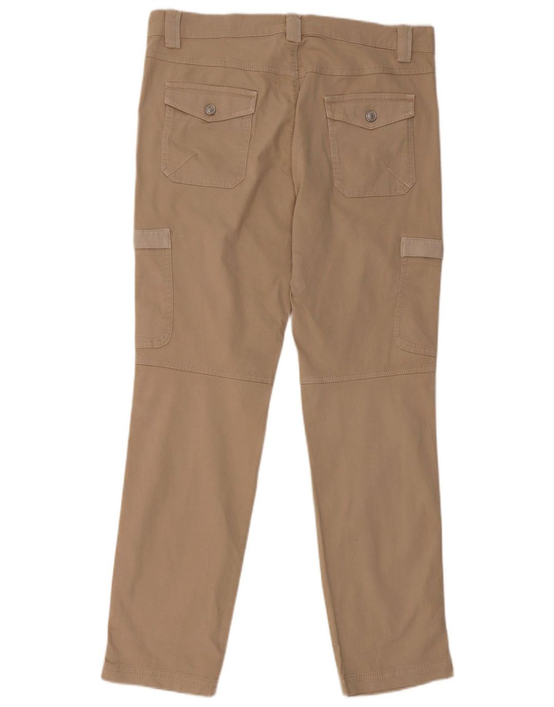 BENETTON Pantalones cargo ajustados para mujer IT 48 XL W36 L31 Algodón beige