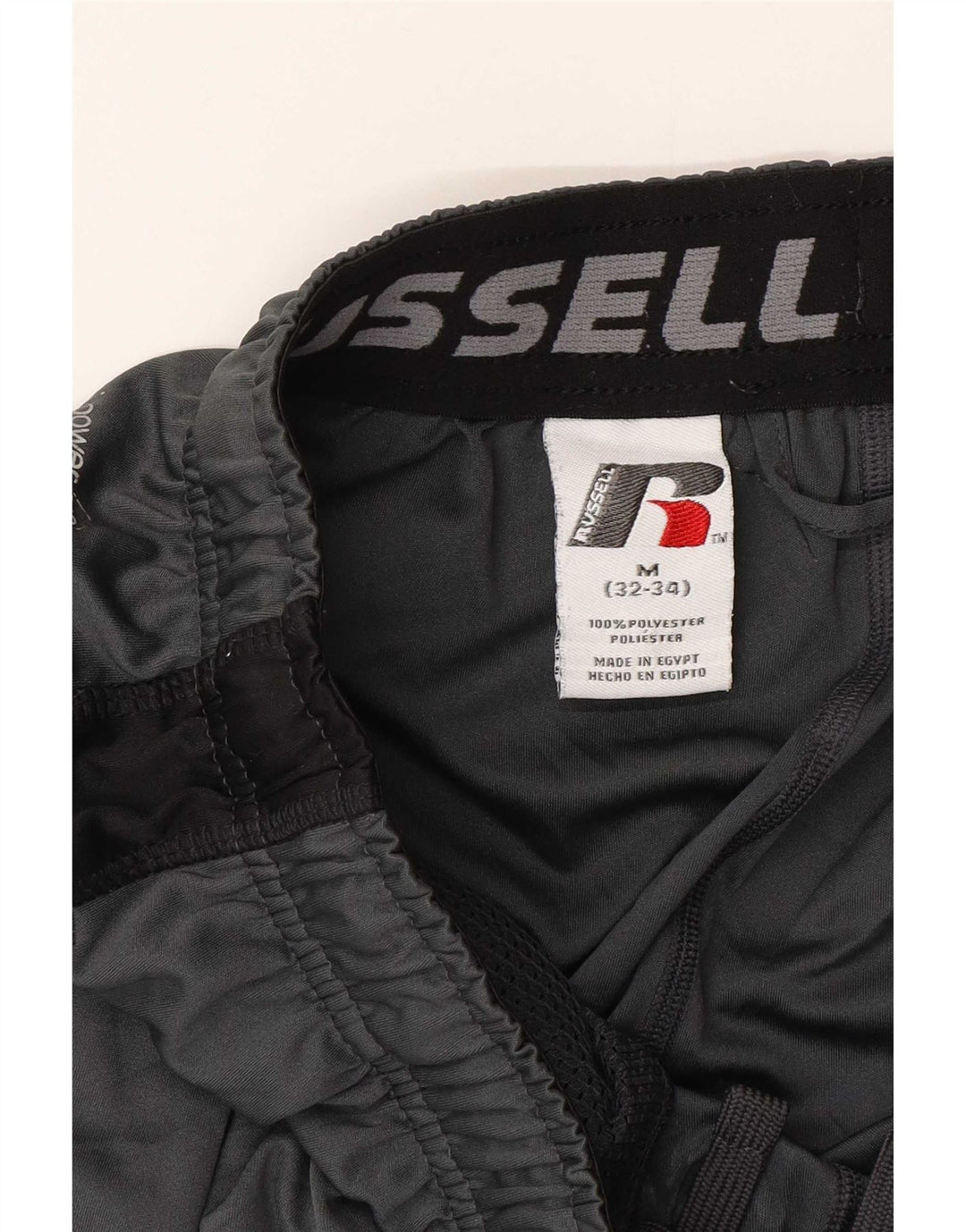 Pantalones cortos deportivos para hombre Russell Athletic Poliéster color block gris medio