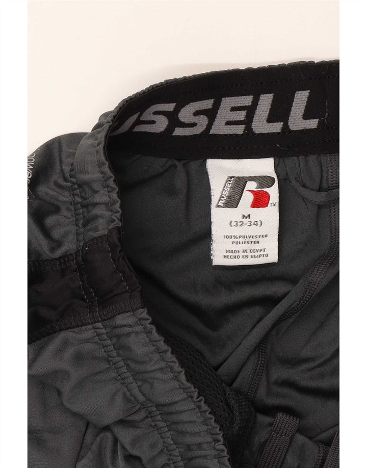 Pantalones cortos deportivos para hombre Russell Athletic Poliéster color block gris medio