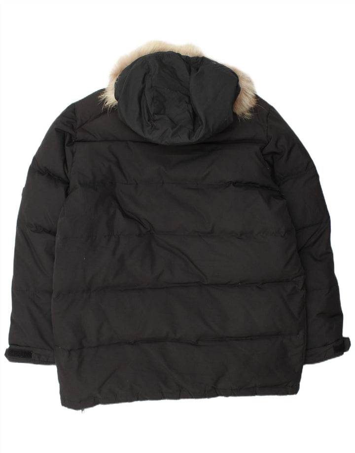 Dubin Chaqueta acolchada con capucha para hombre UK 38 Mediana Poliéster negro