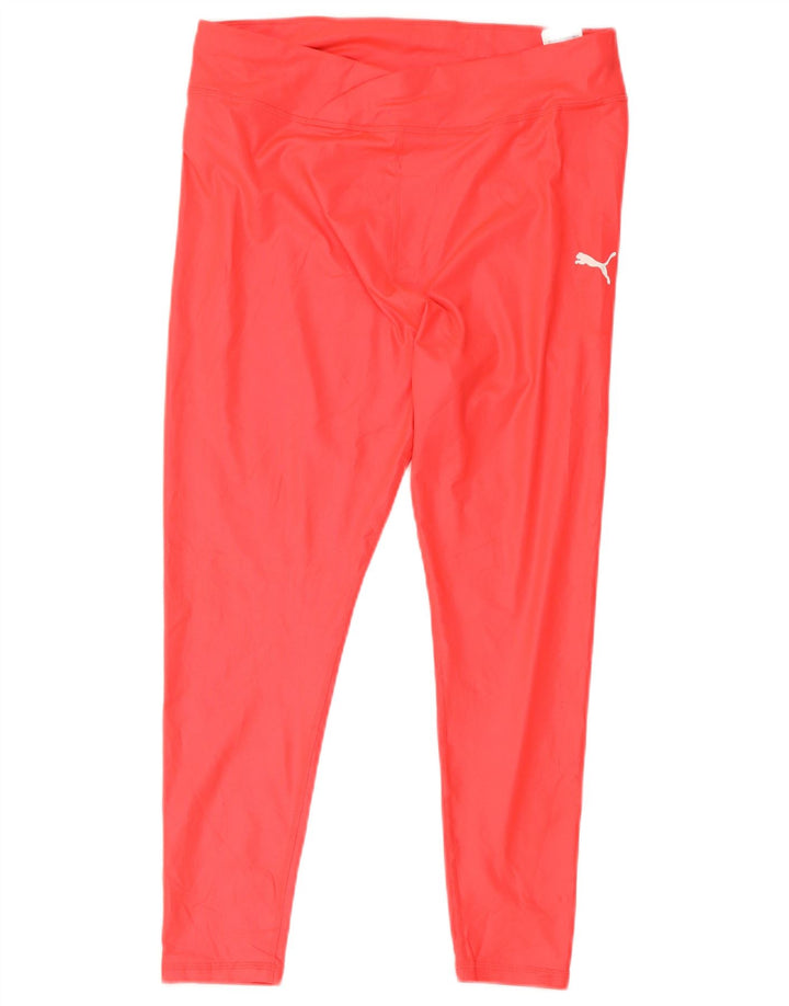 Puma Leggings Capri para Mujer UK 40 Grande Poliéster Rojo