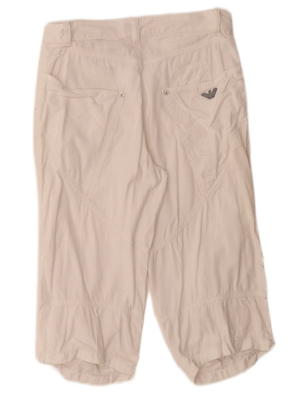 Armani Pantalones capri rectos para niños 10-11 años W26 L17 Algodón blanco