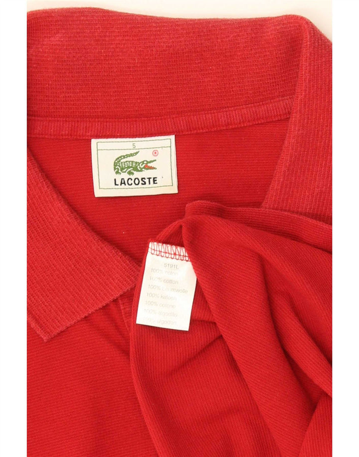 Polo Lacoste para hombre talla 5 grande algodón rojo