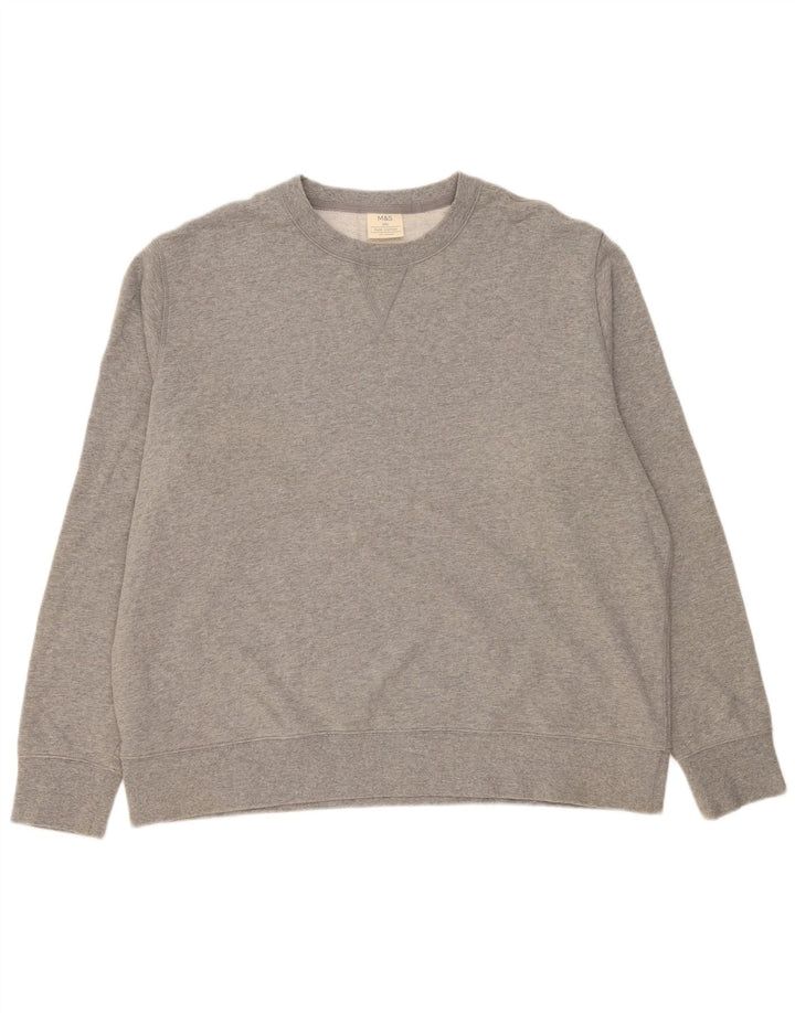 Marks & Spencer - Sudadera para hombre, talla 3XL, algodón gris