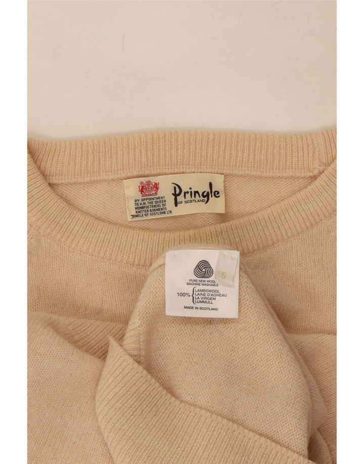 Pringle - Jersey holgado con cuello redondo para hombre, talla pequeña, lana beige