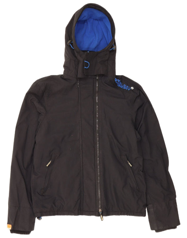 SUPERDRY Chaqueta cortavientos con capucha para hombre Windcheater UK 38 Medium Black