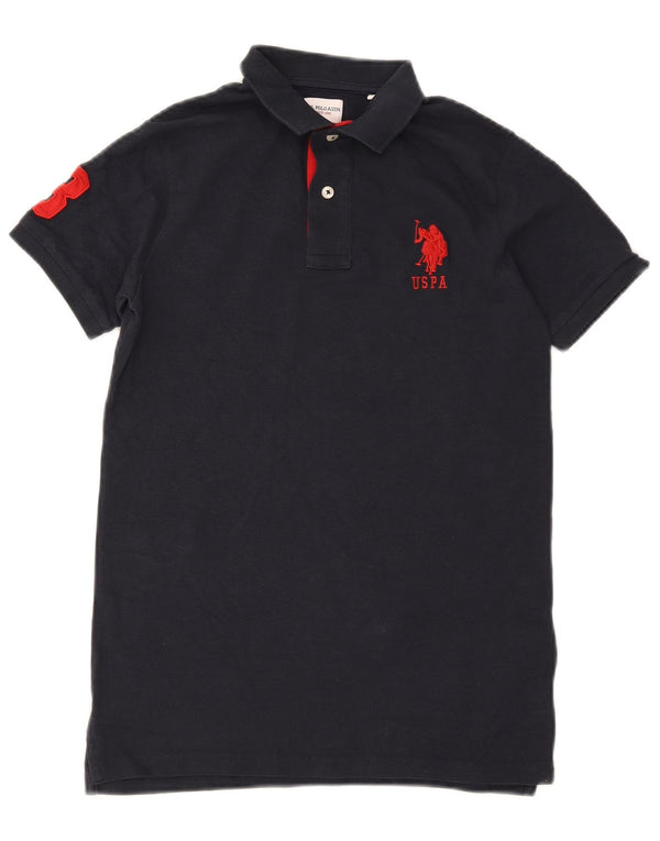 US Polo Assn Camisa gráfica de manga corta para niños 12-13 años Azul marino Algodón