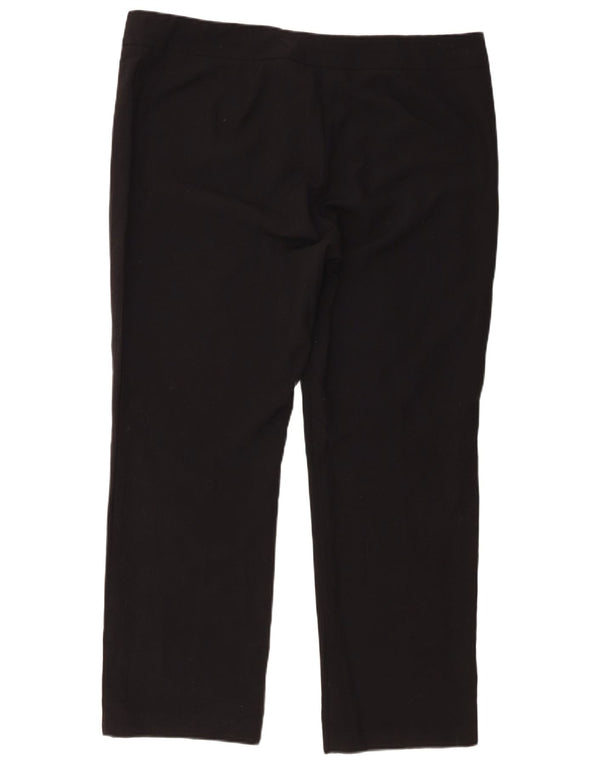 Marks & Spencer Pantalones Casuales Rectos para Mujer UK 20 2XL W42 L29 Negro