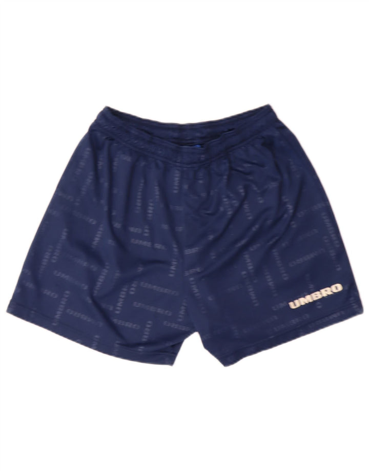 UMBRO Pantalones cortos deportivos gráficos para hombre Poliéster azul marino grande