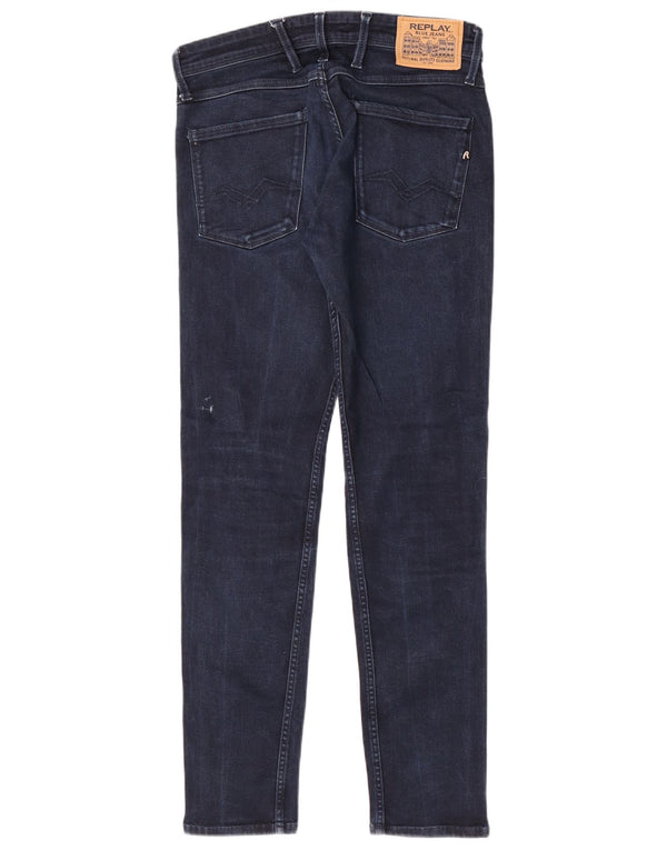 Replay Hombre Anbass Slim Jeans W31 L32 Algodón Azul Marino