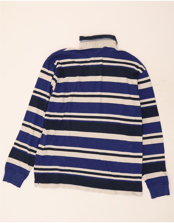 Gant Polo De Rugby De Manga Larga Para Hombre XL Algodón A Rayas Azul Marino