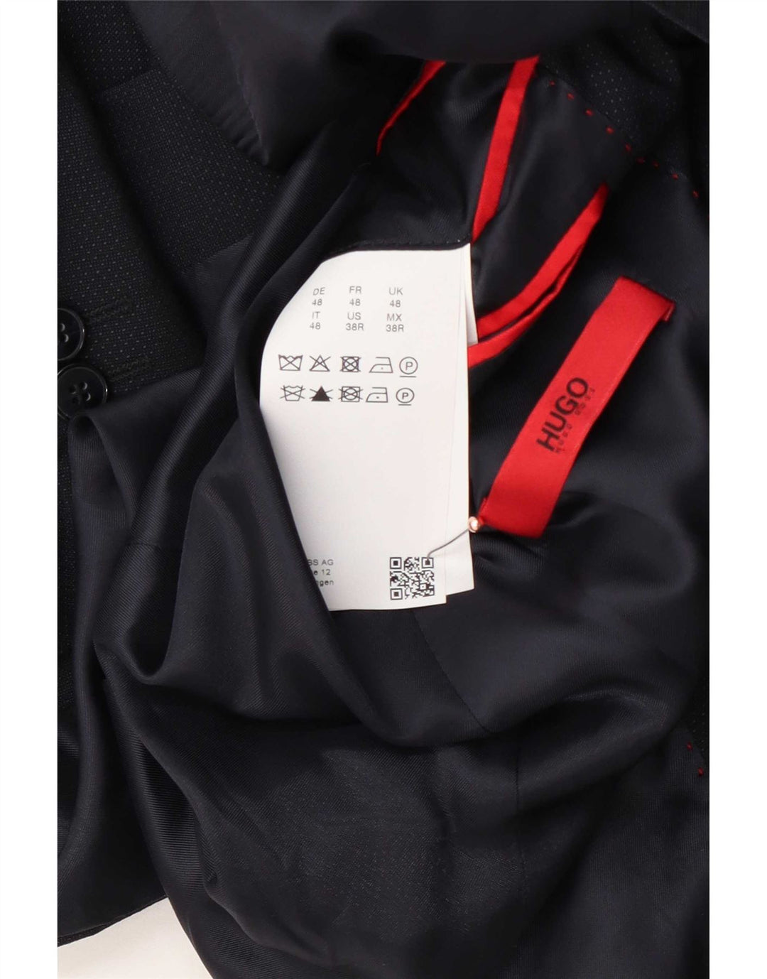 Hugo Boss Chaqueta tipo blazer de 2 botones para hombre EU 48 Lana azul marino mediana