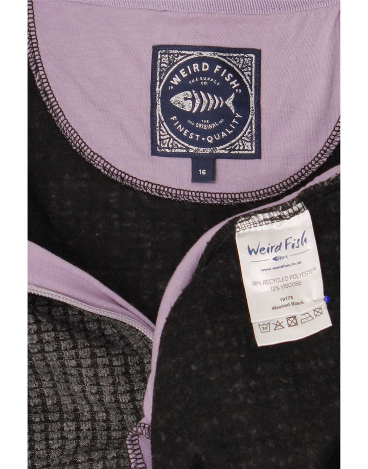 Weird Fish Chaqueta polar para mujer UK 46 Poliéster gris grande