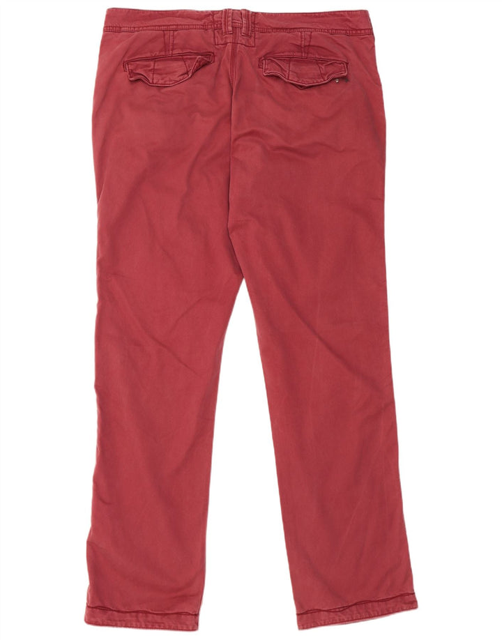 FAT FACE Pantalón chino recto para hombre W38 L33 Algodón rojo