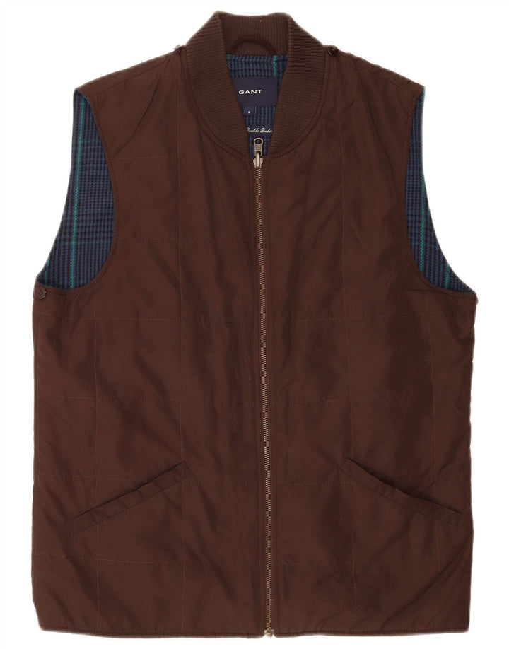 Gant Chaleco para hombre UK 36 Small Marrón Poliéster
