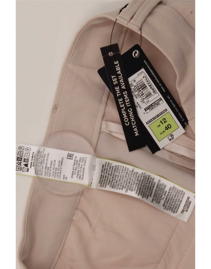Marks & Spencer Pantalones cortos chinos para mujer UK 12 Medium W30 Beige Poliéster
