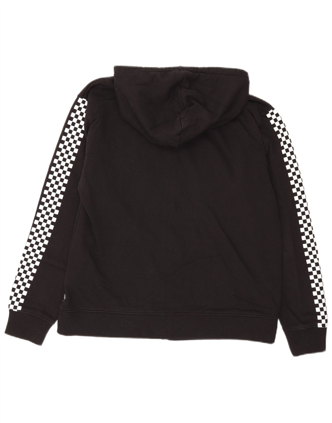 Vans Sudadera con capucha y cremallera gráfica para hombre, talla grande, algodón negro