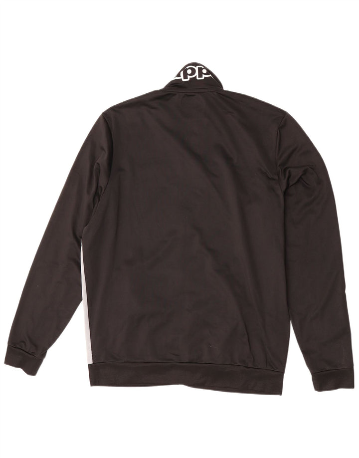 Kappa Mens Graphic Chándal Top Chaqueta Grande Negro Colorblock Poliéster