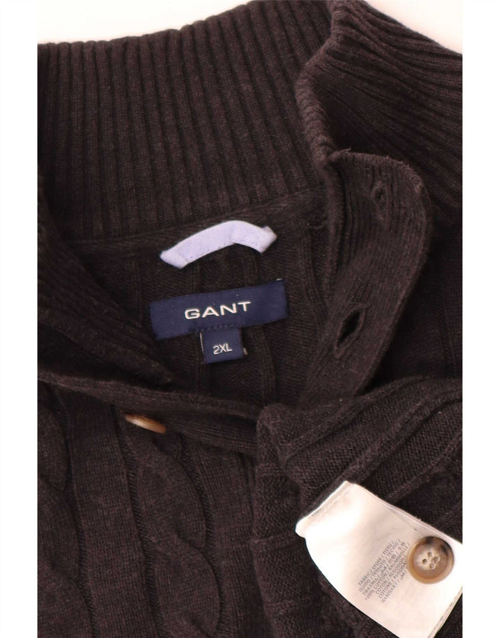 Gant Jersey De Cuello Con Botones Para Hombre 2XL Algodón Negro