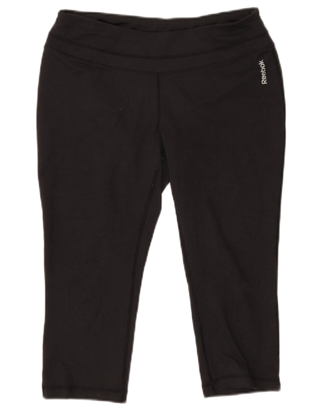 REEBOK Leggings Capri para Mujer UK 44 Grande Poliéster Negro