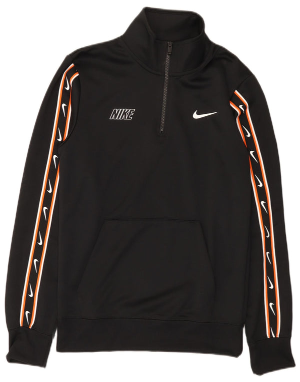 Nike Hombre Graphic Zip Neck Sudadera Jumper XS Negro Poliéster