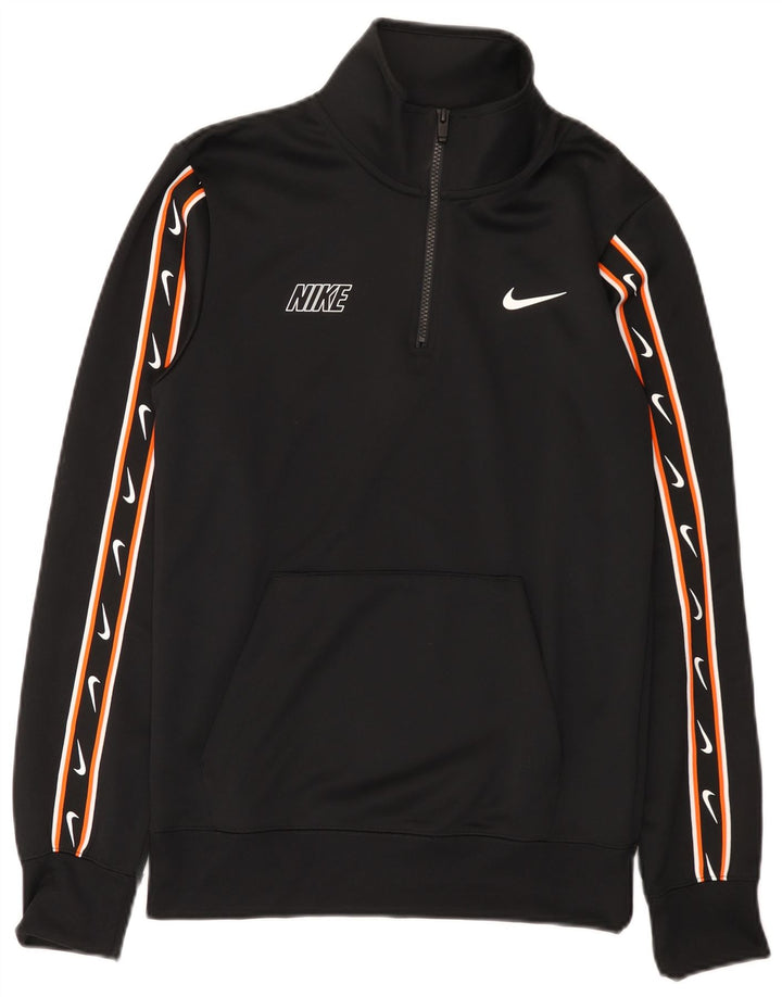 Nike Hombre Graphic Zip Neck Sudadera Jumper XS Negro Poliéster