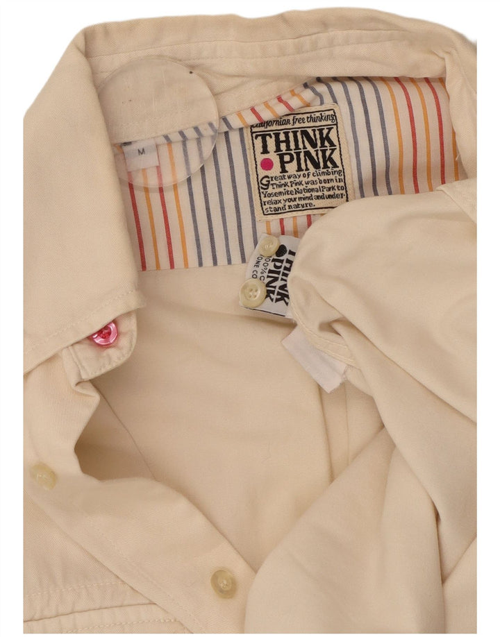 THINK PINK Camisa Hombre Algodón Beige Medio