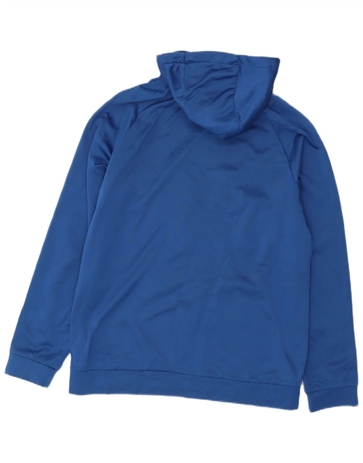 Nike Dri Fit Sudadera con capucha y cremallera para hombre, poliéster azul grande
