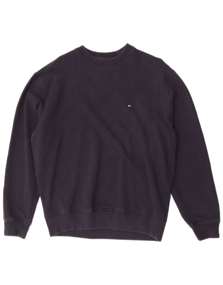 Tommy Hilfiger Hombre Sudadera Jumper Small Azul Marino Algodón