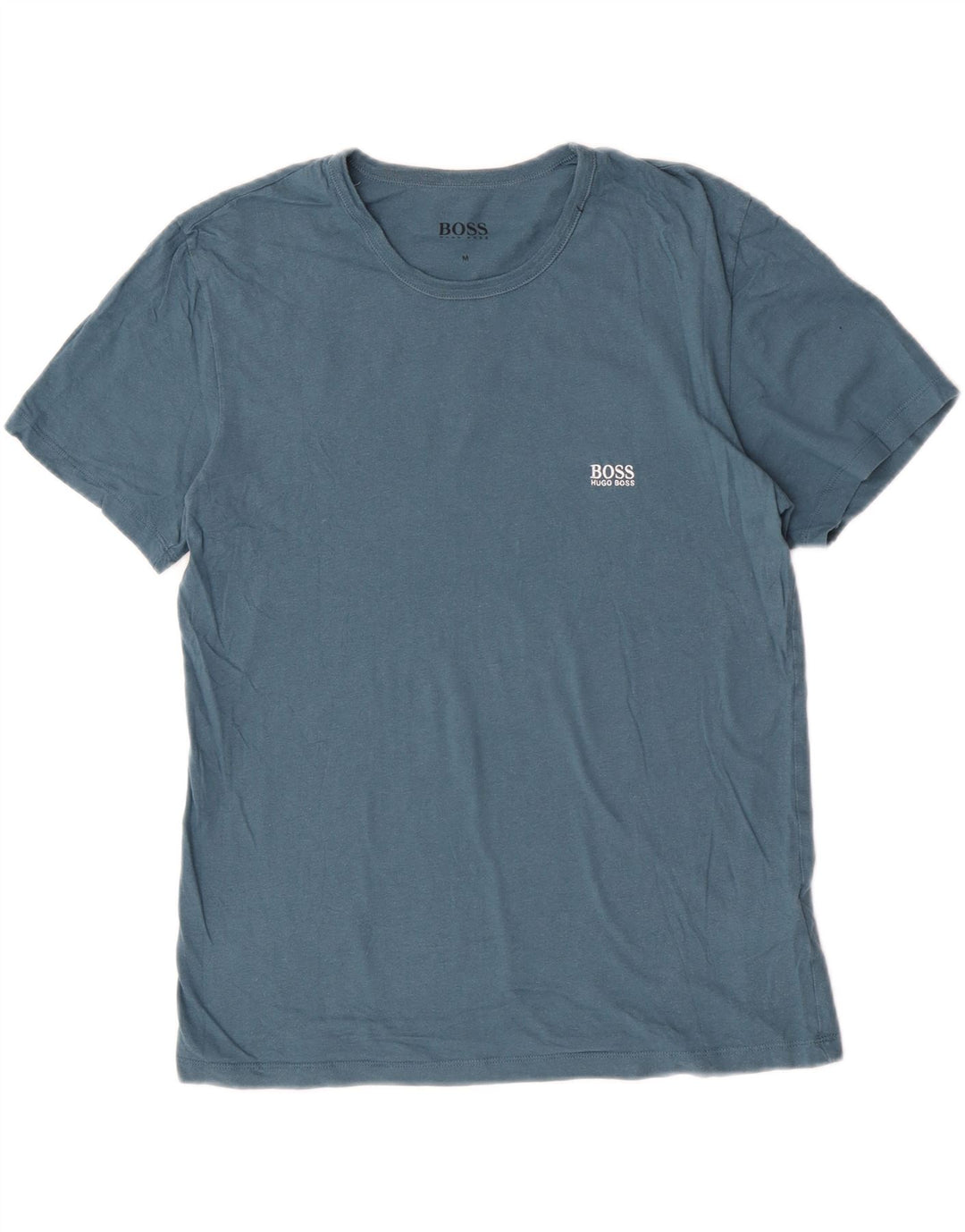 Camiseta Hugo Boss Hombre Top Algodón Azul Medio