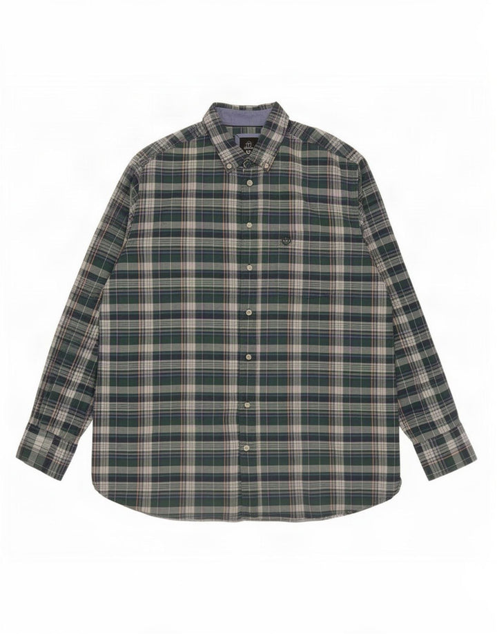 Camisa Bugatti Hombre Talla 41/42 Cuadros Verde Grande
