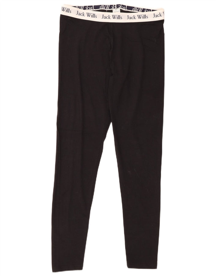 JACK WILLS Leggings gráficos para mujer UK 40 Mediano Negro Colorblock Algodón