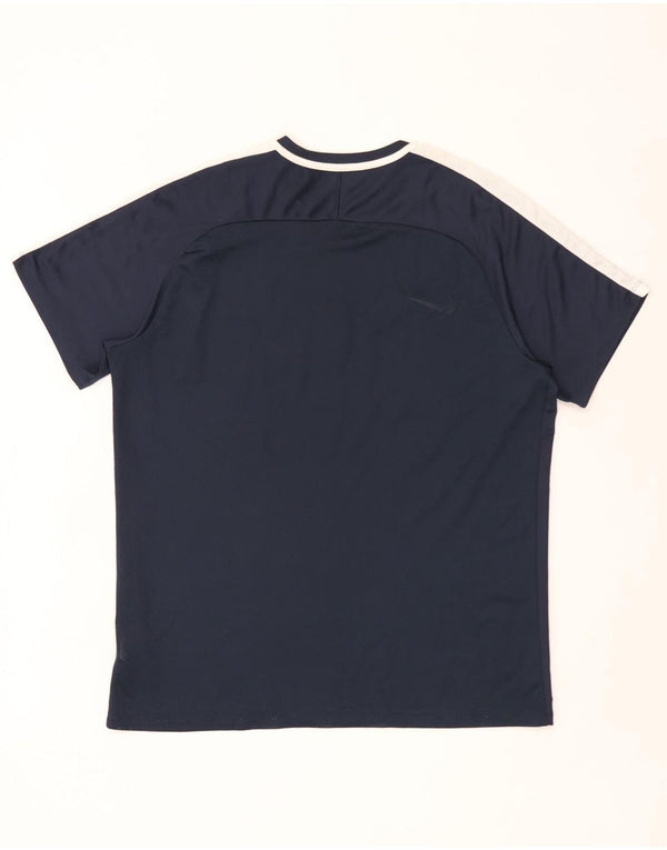 Camiseta Nike Dri Fit para hombre XL Azul marino Colorblock