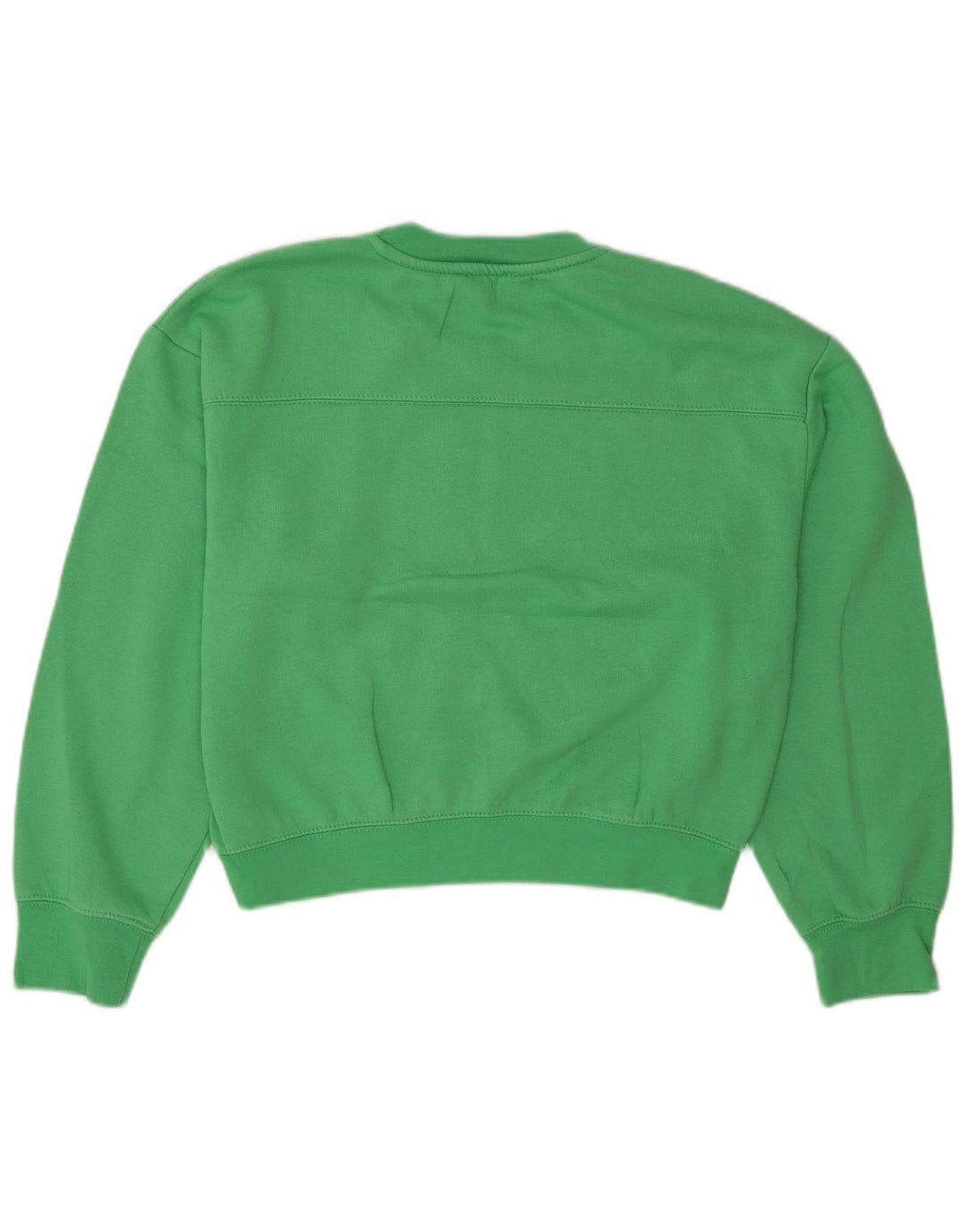 Zara Mujer Crop Oversize Sudadera Jumper UK 10 Small Verde Poliéster