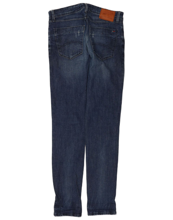 Tommy Hilfiger Vaqueros cónicos de corte ajustado y desgastados Denizen para hombre W30 L34 Azul
