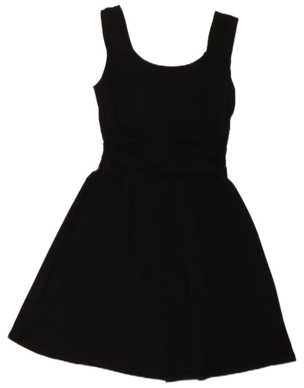 Sandro Ferrone Vestido acampanado sin mangas para mujer UK 40 Small Acetato negro