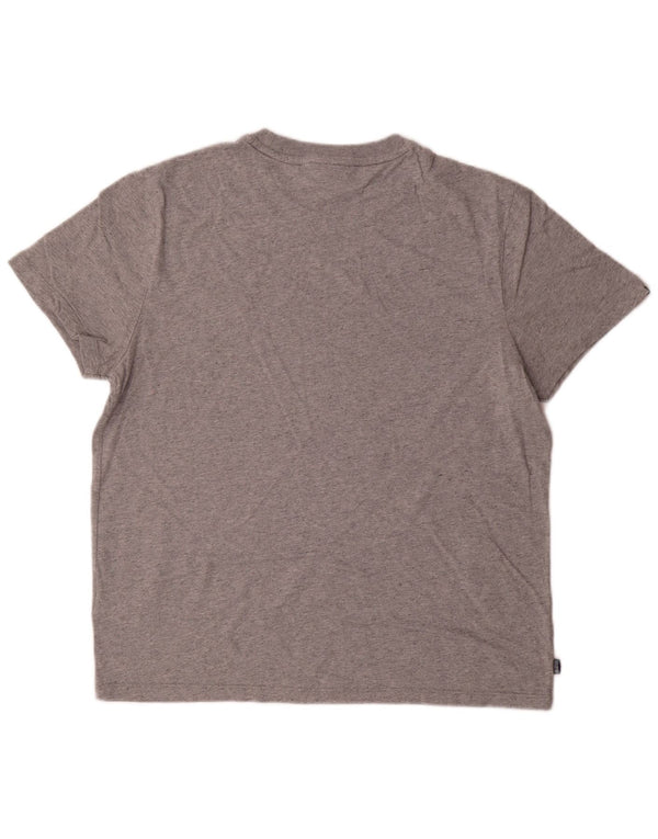 Superdry Mens T-Shirt Top XL Grey Flecked Cotton