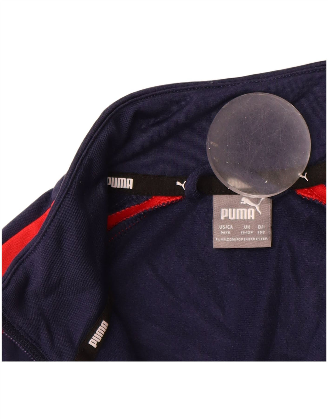 Puma - Chaqueta de chándal con gráfico para niños, 11-12 años, color azul marino