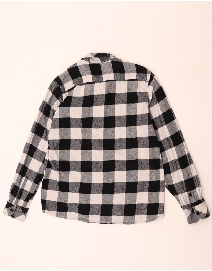 Dickies Hombre Camisa De Franela Grande De Algodón A Cuadros Negro