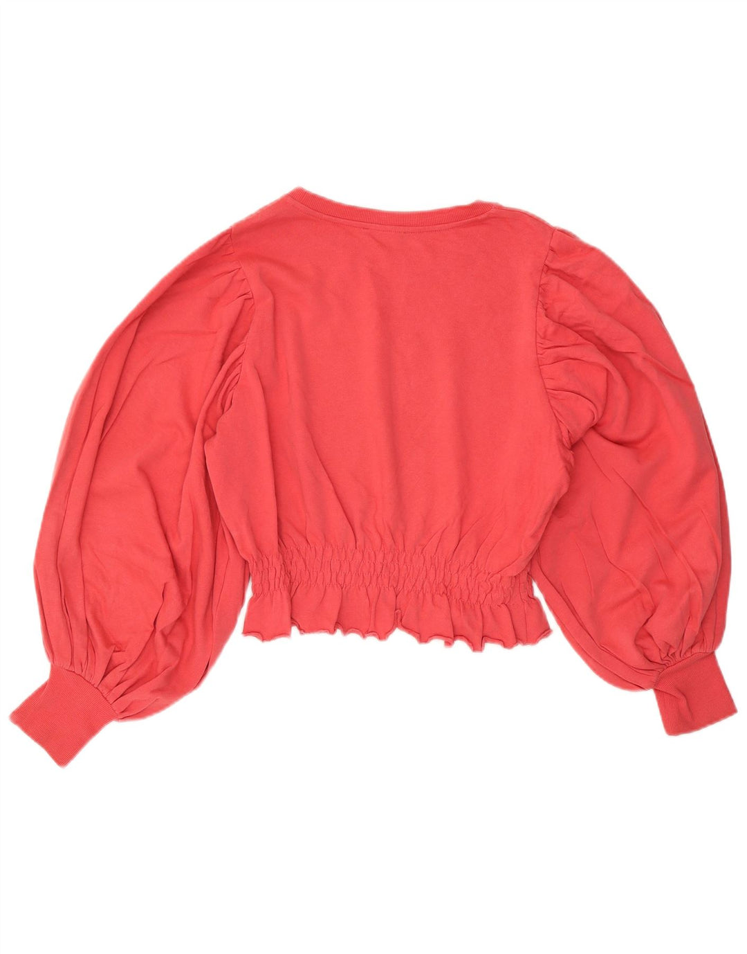 ZARA Mujer Crop Sudadera Jumper UK 44 Mediano Rojo