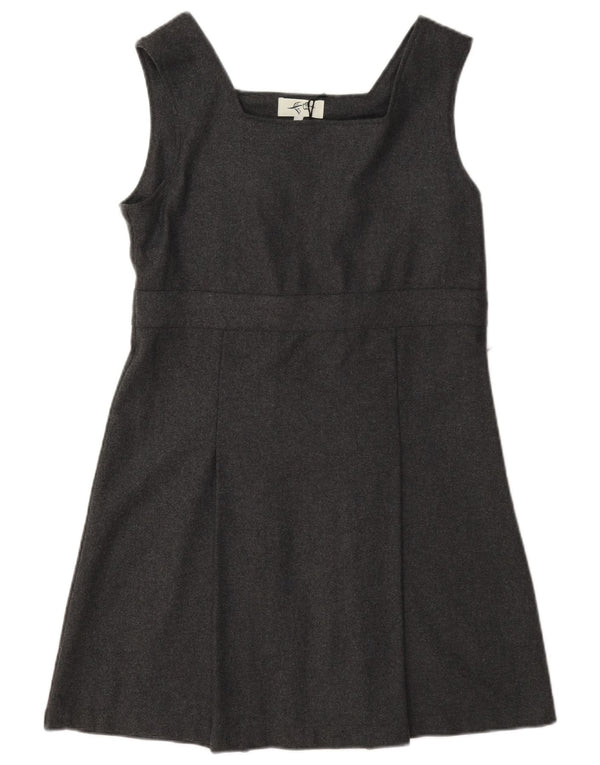 Vintage mujer sin mangas A-Line vestido Reino Unido 10 pequeño gris