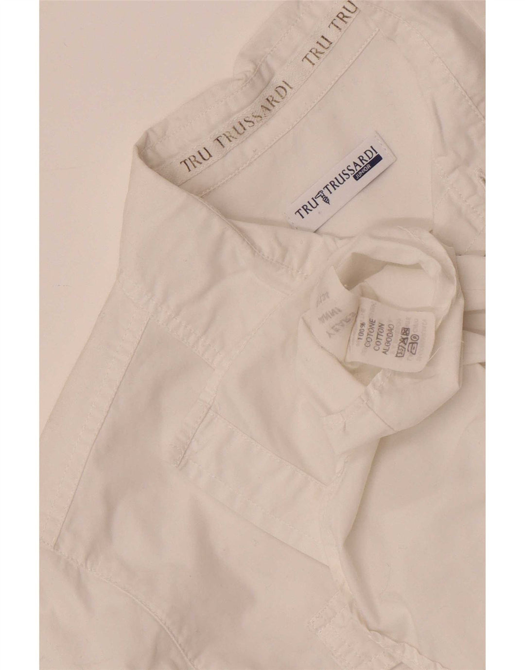 Trussardi Camisa gráfica para niño 8-9 años Algodón blanco